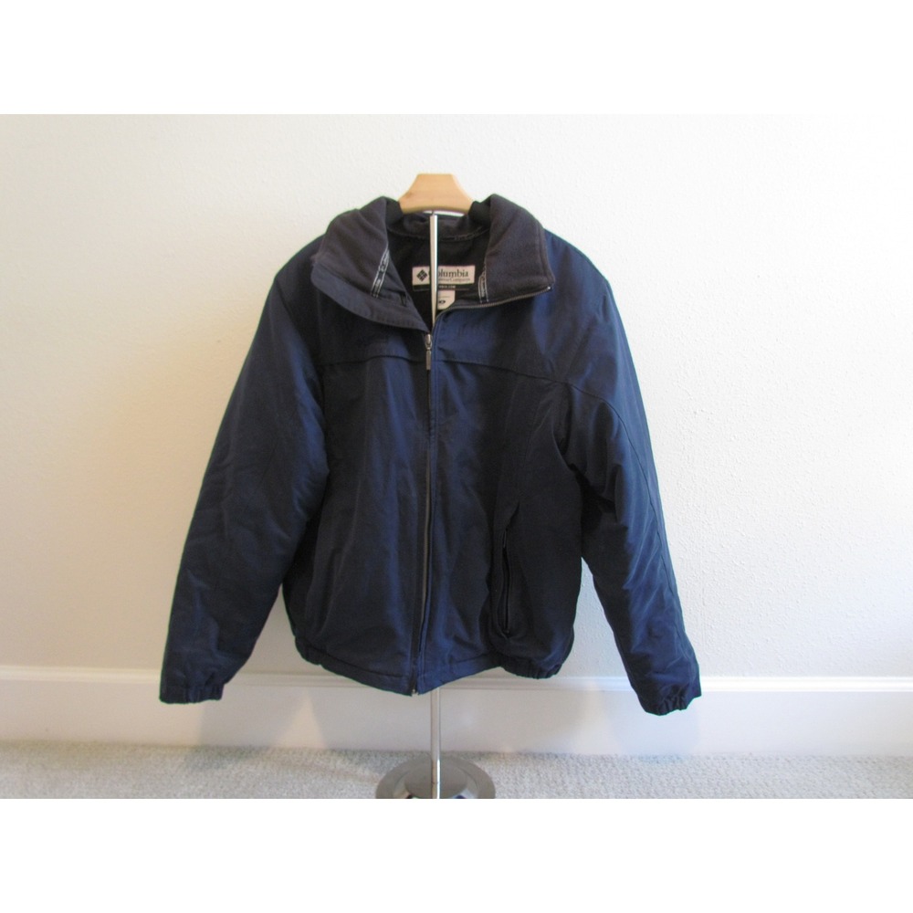 Columbia Full Zip Fleece Lined Jacket M Y2K Navy Blue Gorpcore Outdoor SM 5250